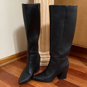 Madden Girl Sleek Black Heeled Boots